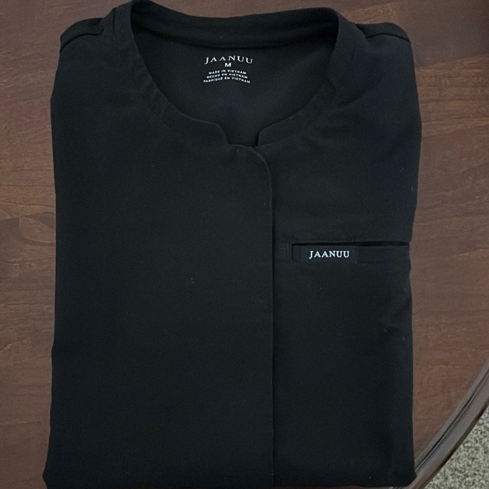 JAANUU Black Scrub Top